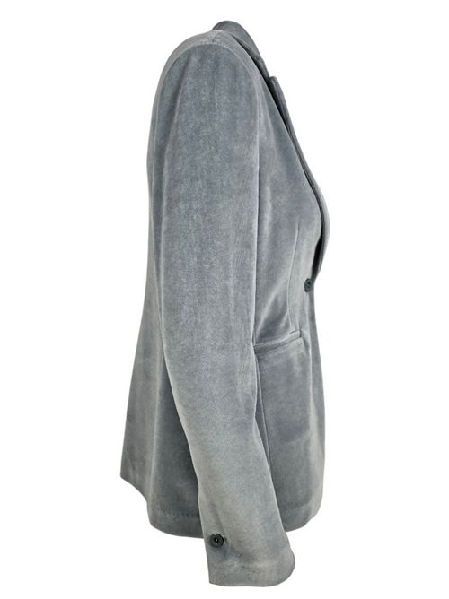 giacca donna monopetto in velluto liscio azzurro Circolo 1901 | FD36211154